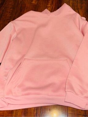Cozy Pastel Pink Pullover Hoodie with Pocket